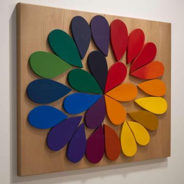 Patterns and decorations Art of Ellsworth Kelly 19232015 American painter 1 3d model