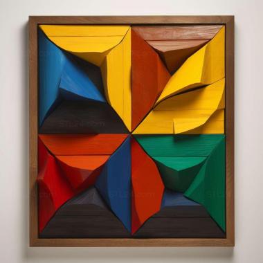 Patterns and decorations Art of Ellsworth Kelly 19232015 American painter 4 3d model