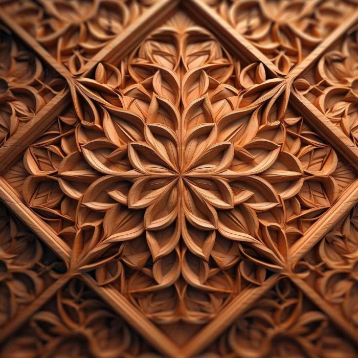 Patterns and decorations (stl geometric pattern 3, PATTERN_1395) 3D models for cnc