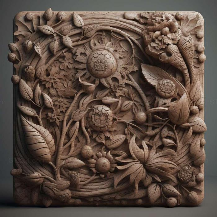 Patterns and decorations (stl Pergalumna punctulata 4, PATTERN_1400) 3D models for cnc