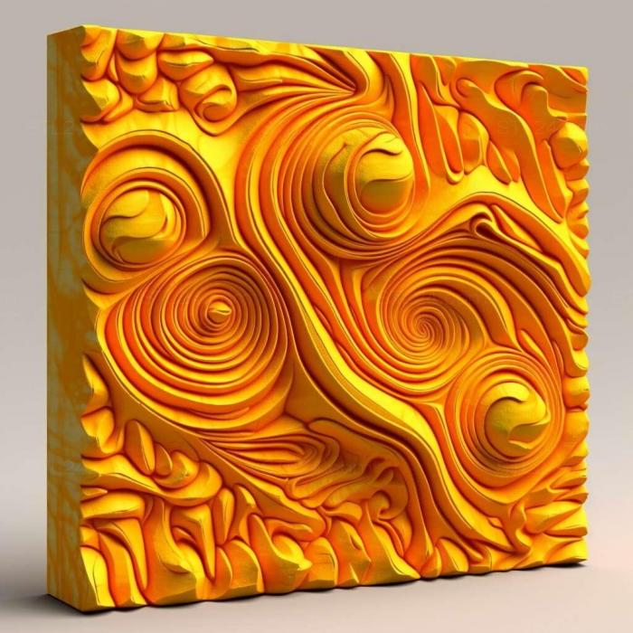 Patterns and decorations (stl orange yellow 3, PATTERN_1403) 3D models for cnc