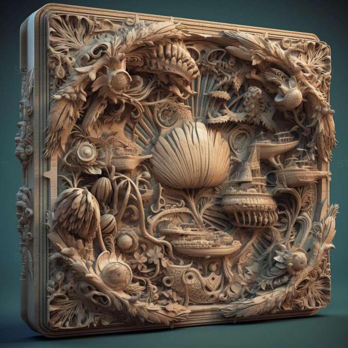Patterns and decorations (stl Hydrochasma distinctum 4, PATTERN_1408) 3D models for cnc