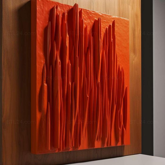 Patterns and decorations (Barnett Newman American artist 1, PATTERN_1413) 3D models for cnc