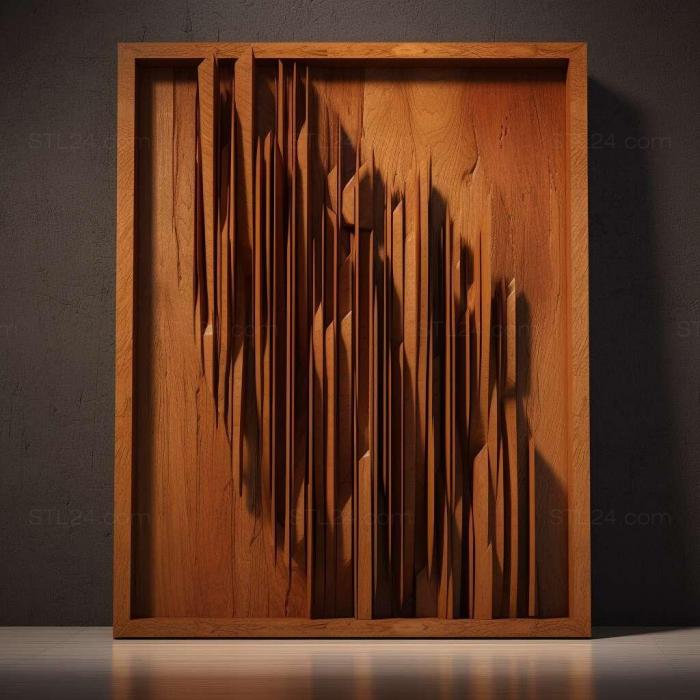 Patterns and decorations (Barnett Newman American artist 4, PATTERN_1416) 3D models for cnc