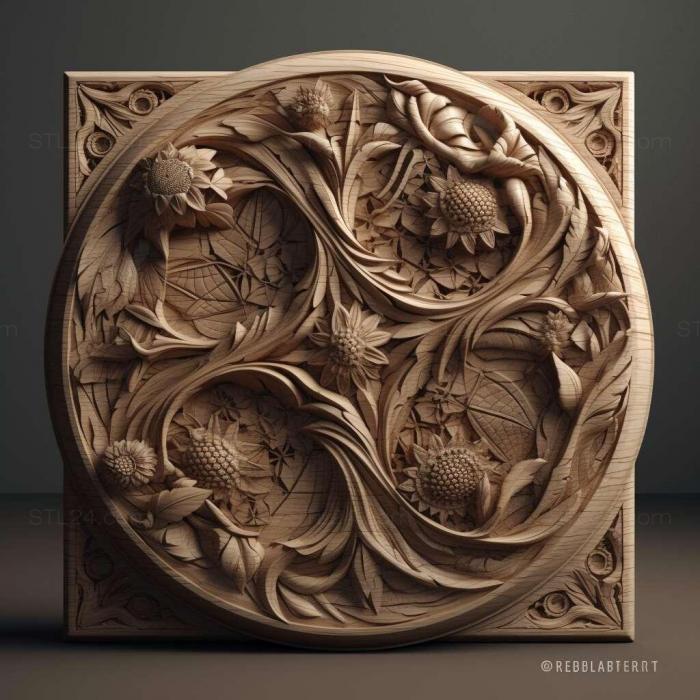 Patterns and decorations (stl Bembix cultrifera 1, PATTERN_1465) 3D models for cnc