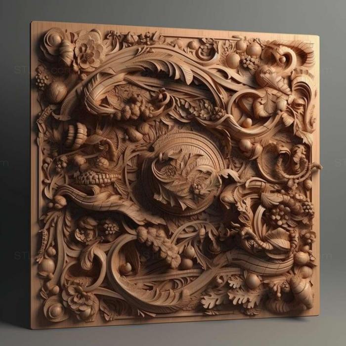 Patterns and decorations (stl detailed unreal 1, PATTERN_1469) 3D models for cnc