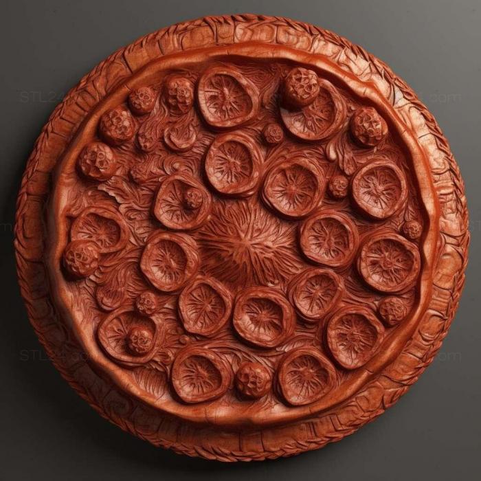 Patterns and decorations (stl pepperoni pizza 3, PATTERN_147) 3D models for cnc