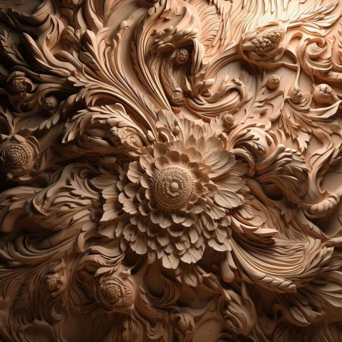 Patterns and decorations (stl hyperrealistic ultra 2, PATTERN_1478) 3D models for cnc