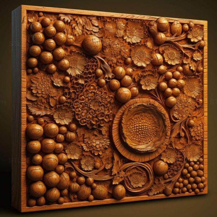 Patterns and decorations (stl Pointillism 1, PATTERN_1541) 3D models for cnc