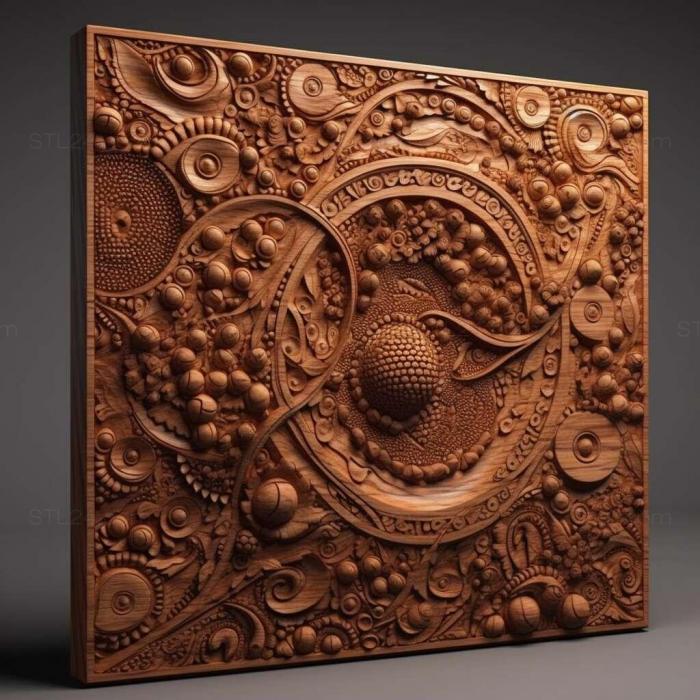 Patterns and decorations (stl Pointillism 2, PATTERN_1542) 3D models for cnc