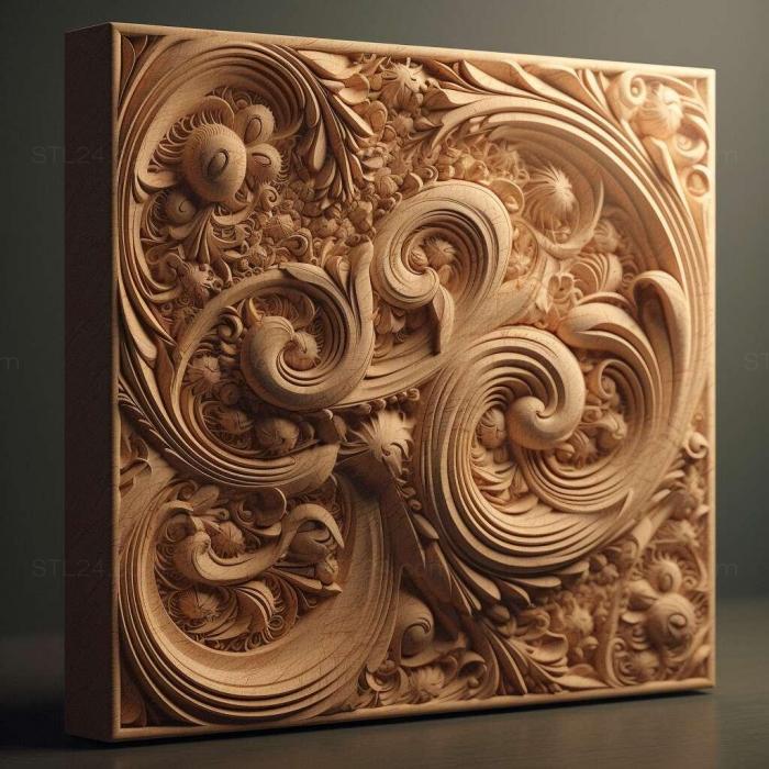 Patterns and decorations (stl Spirostreptida 1, PATTERN_1545) 3D models for cnc