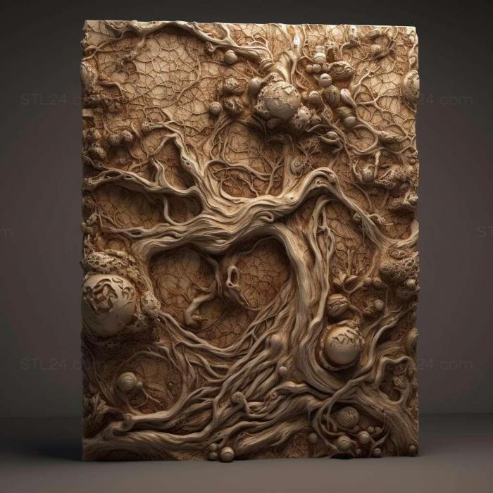 Patterns and decorations (stl Rhizoecus bolacis 1, PATTERN_1569) 3D models for cnc