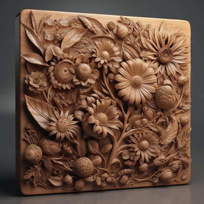 Patterns and decorations (st Anthemurgus passiflorae 3, PATTERN_1575) 3D models for cnc