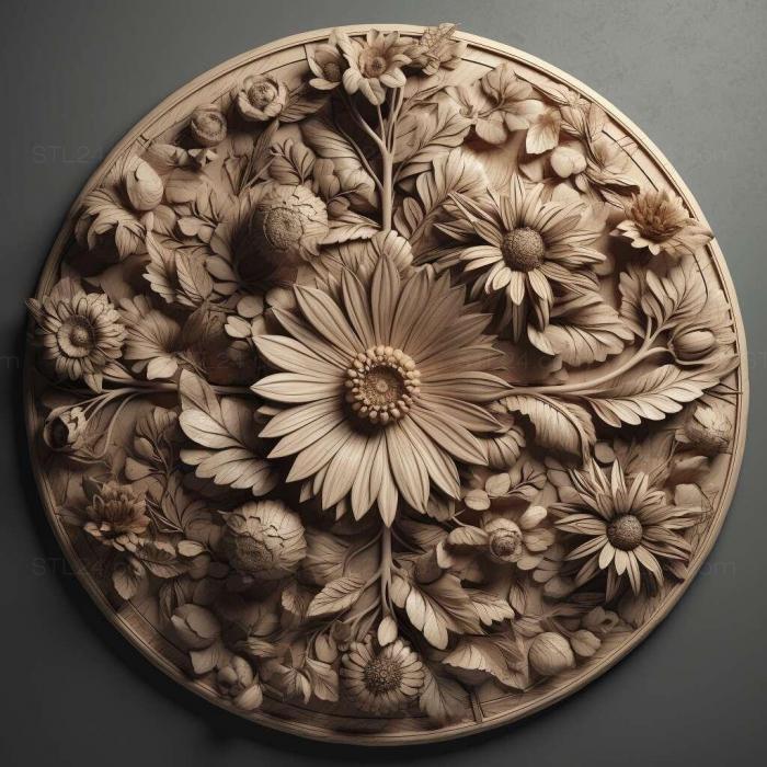 Patterns and decorations (st Anthemurgus passiflorae 4, PATTERN_1576) 3D models for cnc