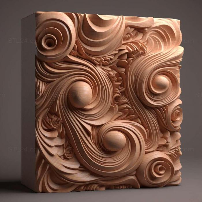 Patterns and decorations (stl abstract ure 1, PATTERN_1601) 3D models for cnc