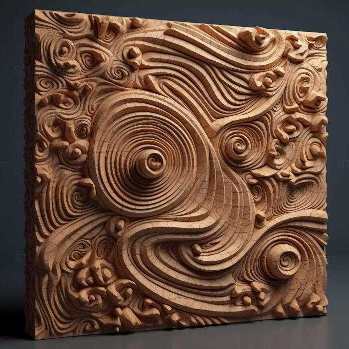 Patterns and decorations (stl abstract ure 4, PATTERN_1604) 3D models for cnc