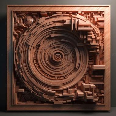 Patterns and decorations futuristic concept 1 3d model