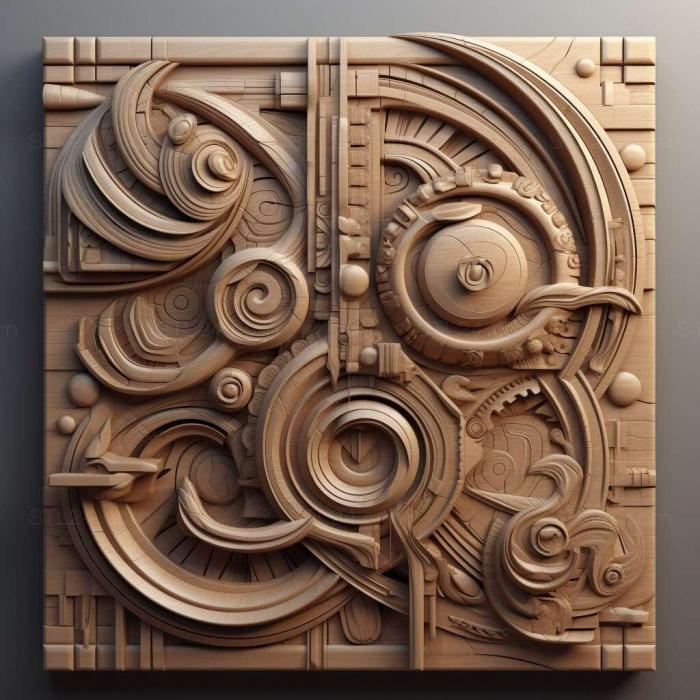 Patterns and decorations (futuristic concept 2, PATTERN_1642) 3D models for cnc