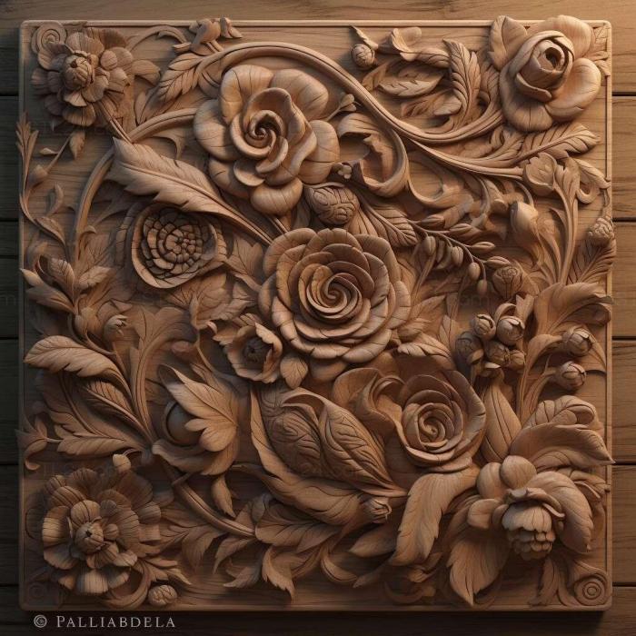 Patterns and decorations (stl Salcedia robusta 1, PATTERN_1645) 3D models for cnc
