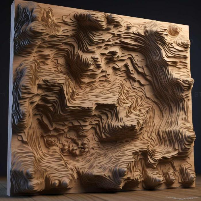 Patterns and decorations (stl Hydrochasma sinuatum 1, PATTERN_1657) 3D models for cnc