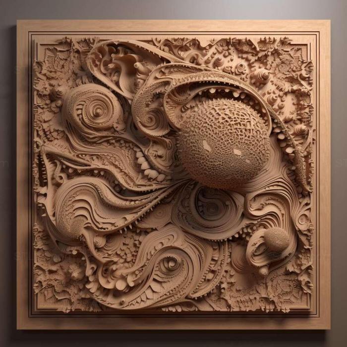 Patterns and decorations (st Benoit B Mandelbrot 1, PATTERN_1669) 3D models for cnc