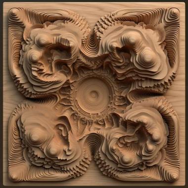 Patterns and decorations st Benoit B Mandelbrot 2 3d model