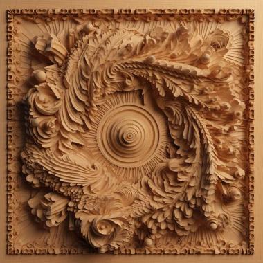 Patterns and decorations st Benoit B Mandelbrot 4 3d model