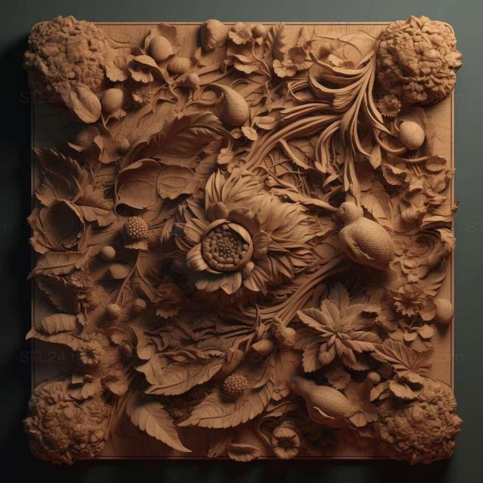 Patterns and decorations (stl Burmomyrma rossi 4, PATTERN_1696) 3D models for cnc