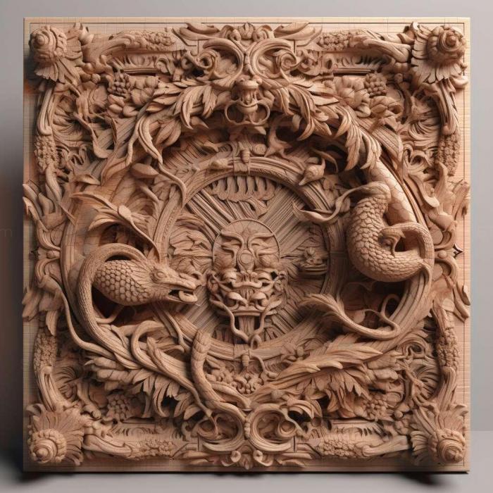 Patterns and decorations (stl detailed render 1, PATTERN_1705) 3D models for cnc