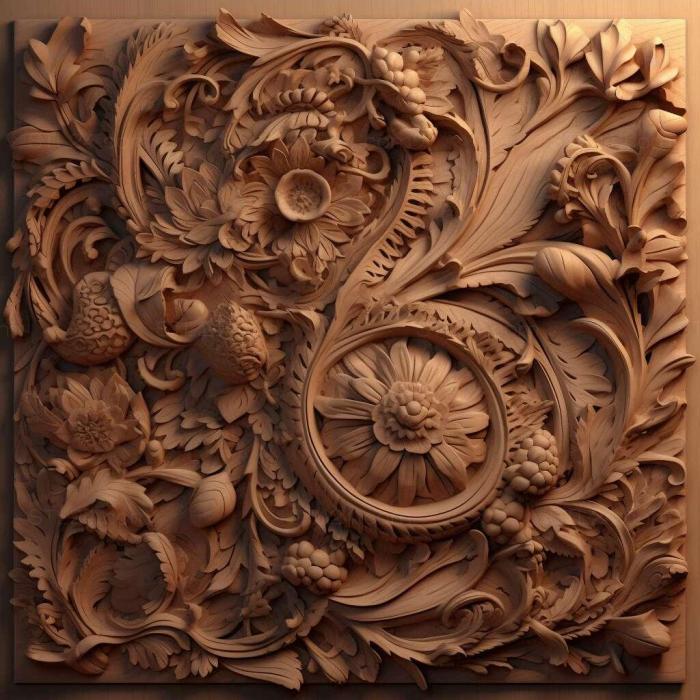 Patterns and decorations (stl Glyptapanteles 4, PATTERN_1720) 3D models for cnc