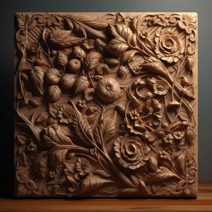 Patterns and decorations (stl Kradibia corneri 2, PATTERN_1722) 3D models for cnc