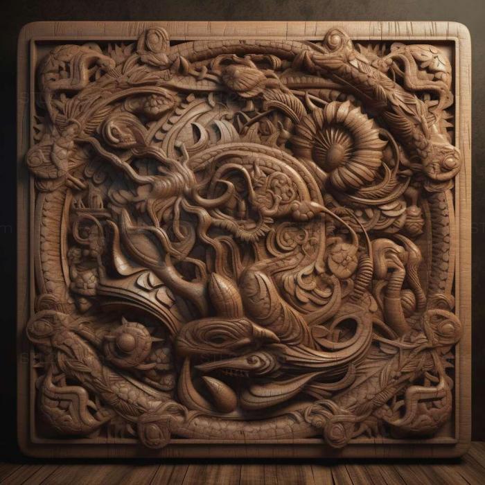 Patterns and decorations (stl Kradibia corneri 3, PATTERN_1723) 3D models for cnc
