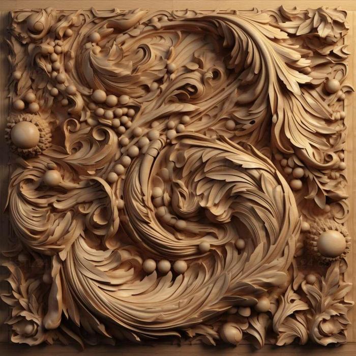 Patterns and decorations (stl Kradibia corneri 4, PATTERN_1724) 3D models for cnc
