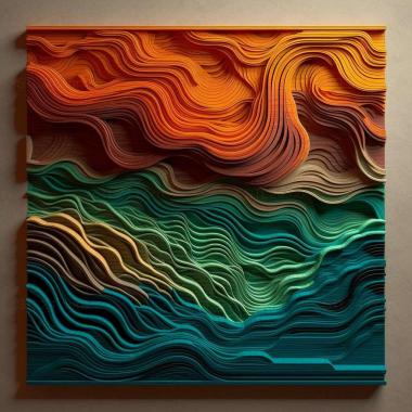 Patterns and decorations stl color gradient 1 3d model