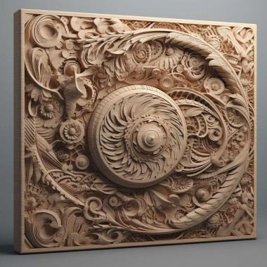 Patterns and decorations stl art concept 1 3d model