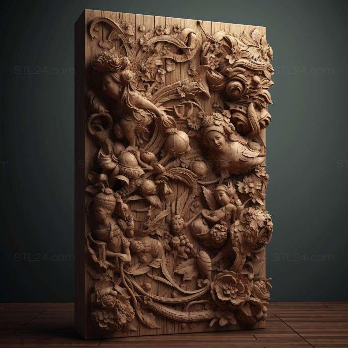 Patterns and decorations (stl art concept 2, PATTERN_1746) 3D models for cnc