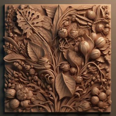 Patterns and decorations stl Hydrosalpinx sericea 3 3d model