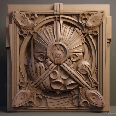 Patterns and decorations Charls Mackintosh 3 3d model
