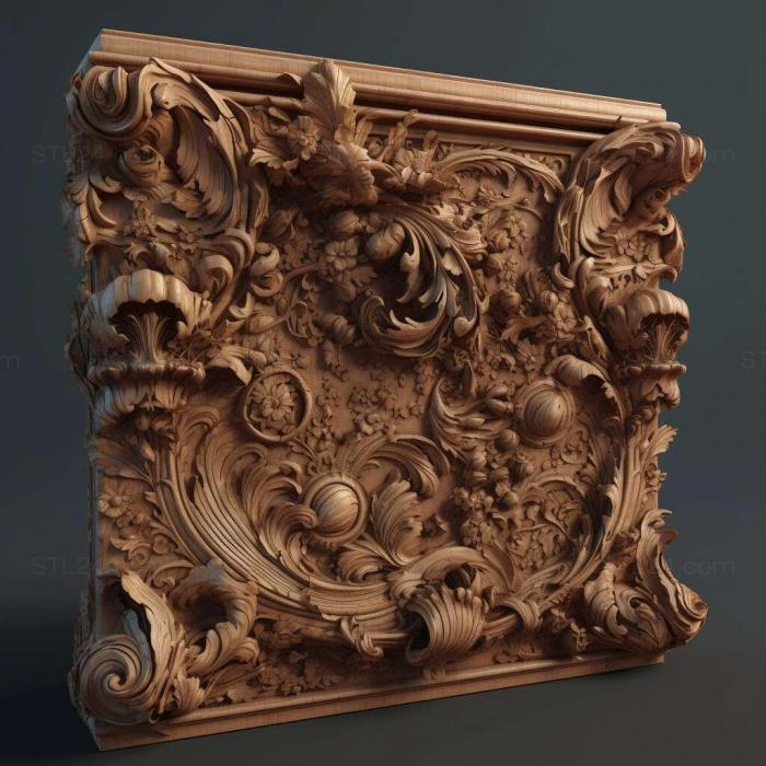Patterns and decorations (stl architectural 2, PATTERN_1818) 3D models for cnc