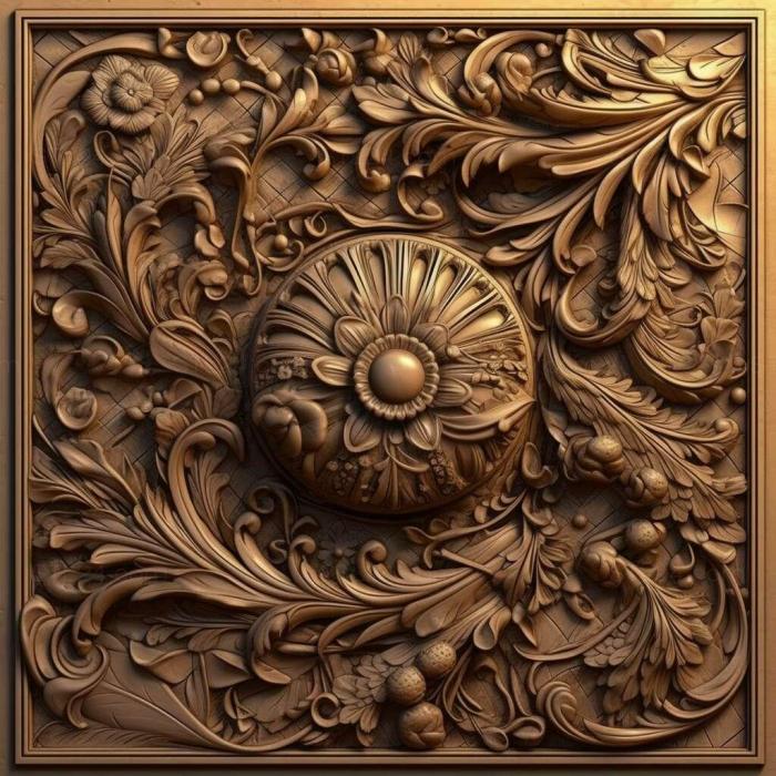 Patterns and decorations (stl architectural 3, PATTERN_1819) 3D models for cnc