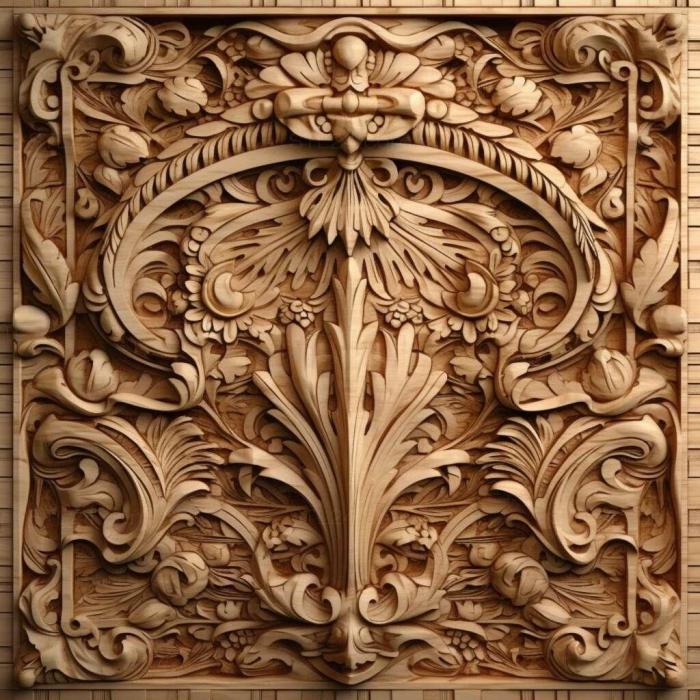 Patterns and decorations (stl architectural 4, PATTERN_1820) 3D models for cnc