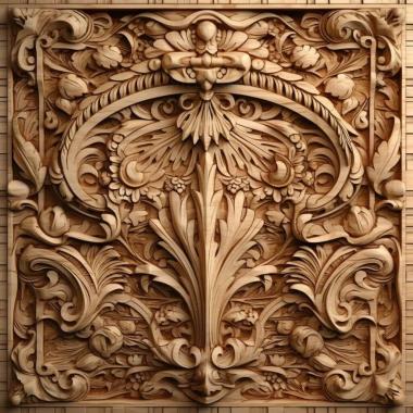 Patterns and decorations stl architectural 4 3d model