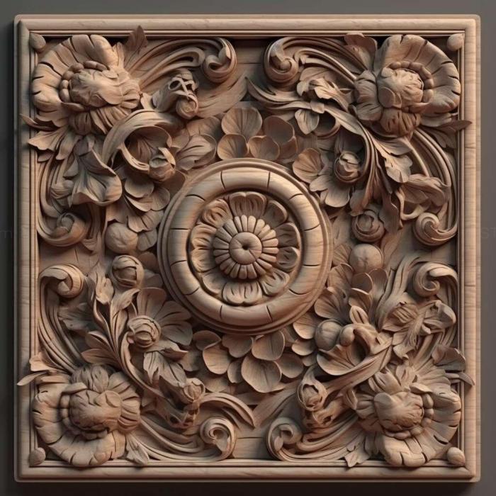Patterns and decorations (stl Cerastipsocini 3, PATTERN_1859) 3D models for cnc