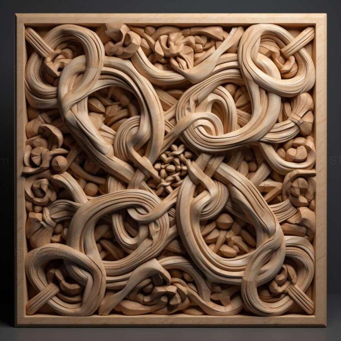 Patterns and decorations (stl quantum entanglement 2, PATTERN_1882) 3D models for cnc