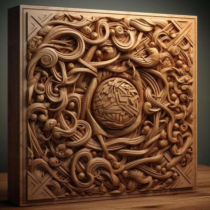 Patterns and decorations (stl quantum entanglement 3, PATTERN_1883) 3D models for cnc
