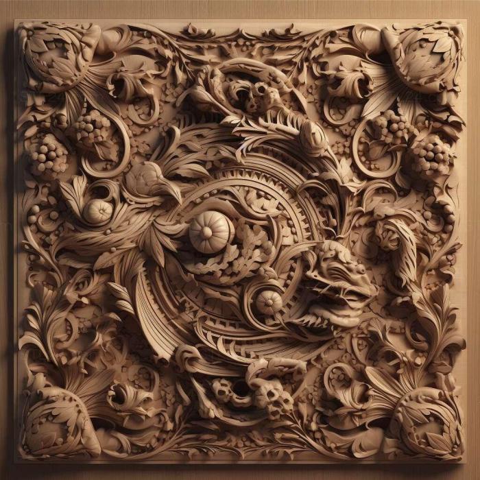 Patterns and decorations (stl Cambaroides 4, PATTERN_1892) 3D models for cnc