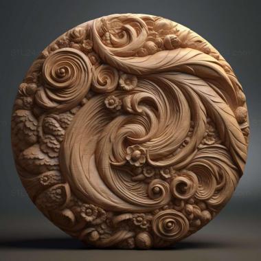 Patterns and decorations stl Glossonotus 1 3d model