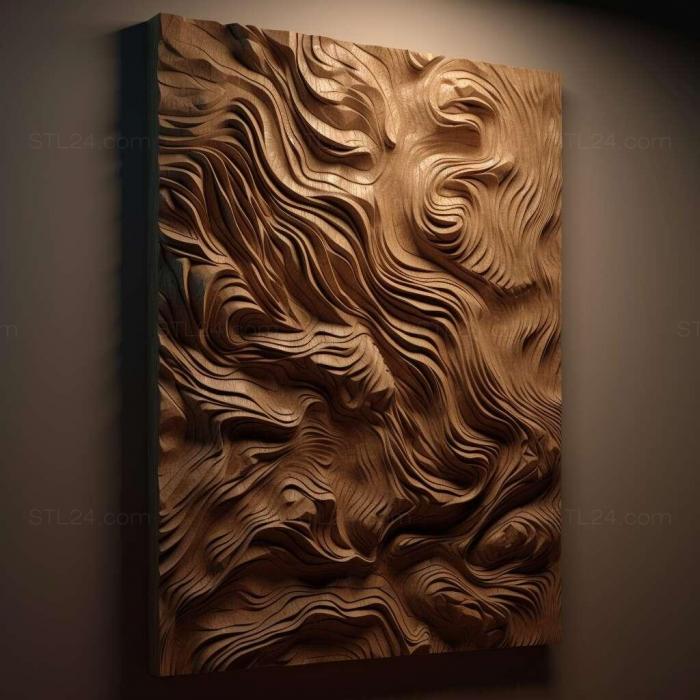 Patterns and decorations (stl abstract painting 1, PATTERN_1953) 3D models for cnc
