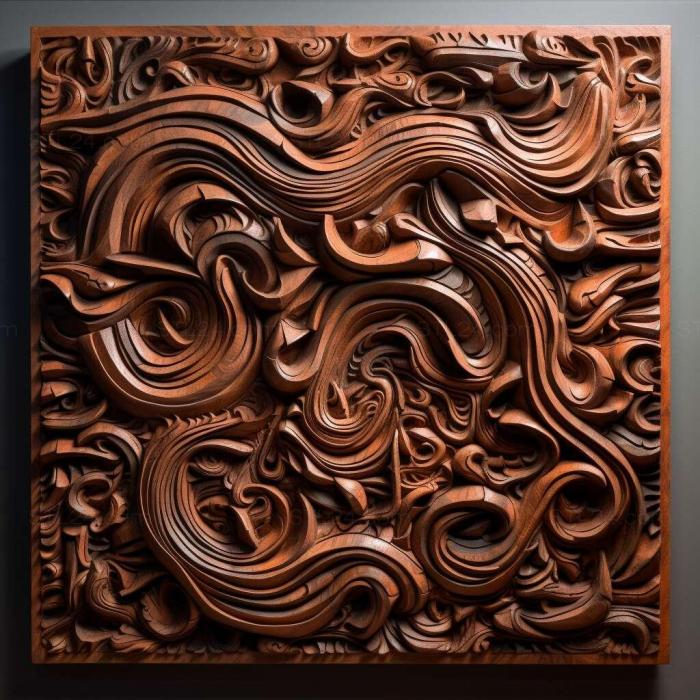 Patterns and decorations (stl abstract painting 2, PATTERN_1954) 3D models for cnc