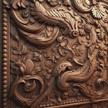Patterns and decorations stl background painting 1 3d model
